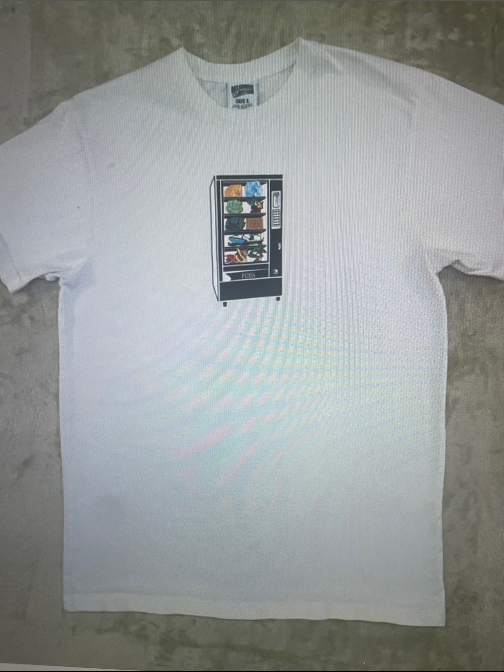 Billionaire Boys Club White T-Shirt with Multi-Color Vending Machine Graphic
